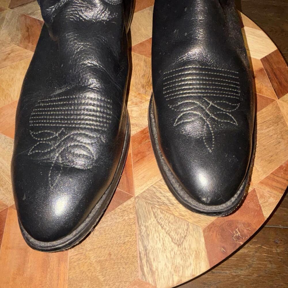 Evenin’ Star Men’s Western Black Leather Dusti Boots Size 13 Width D - Picture 2 of 13